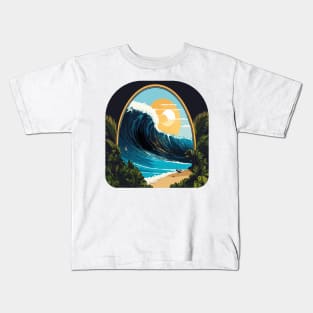 Beach wave t-shirt Kids T-Shirt